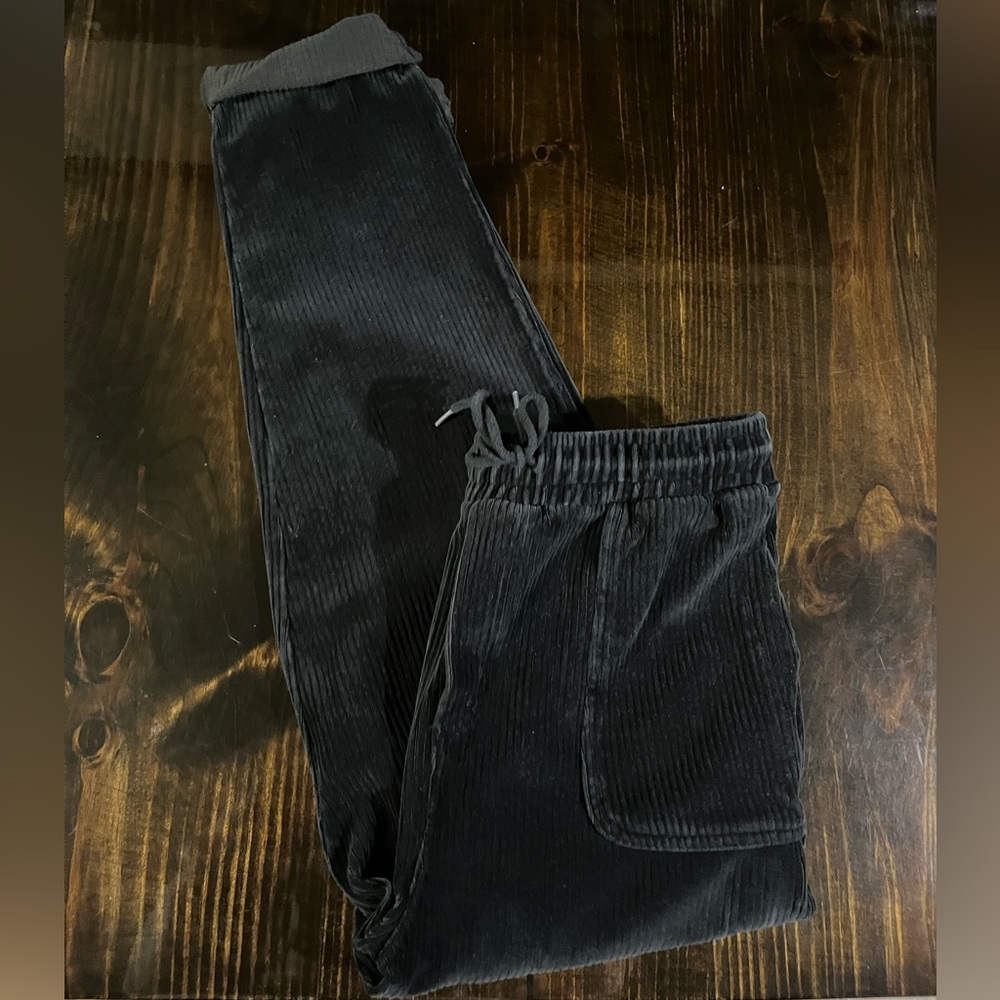🖤Boutique Corduroy Black Stretch Casual Slack Pant XL